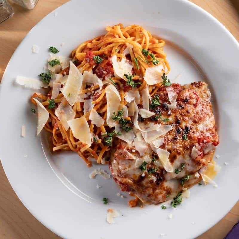 Chicken Parmesan, top view